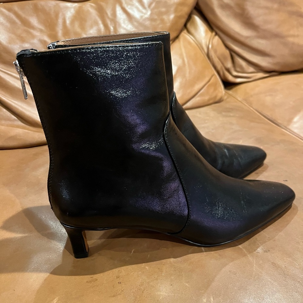 Madewell Black Heeled Boots with Pointed Toe